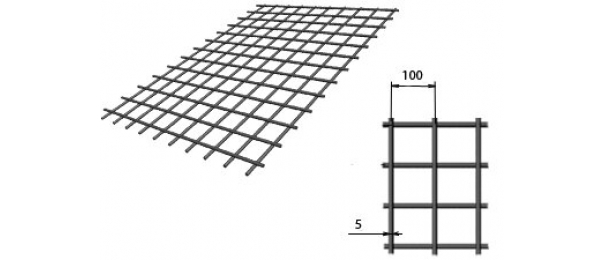 Сетка сварная (дорожная) 100х100х5мм 1,5х2м купить с доставкой в Узуново