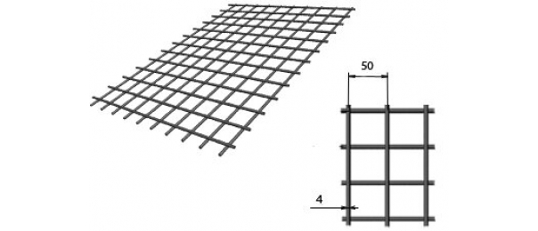 Сетка сварная (дорожная) 50х50х4мм 1х2м купить с доставкой в Узуново
